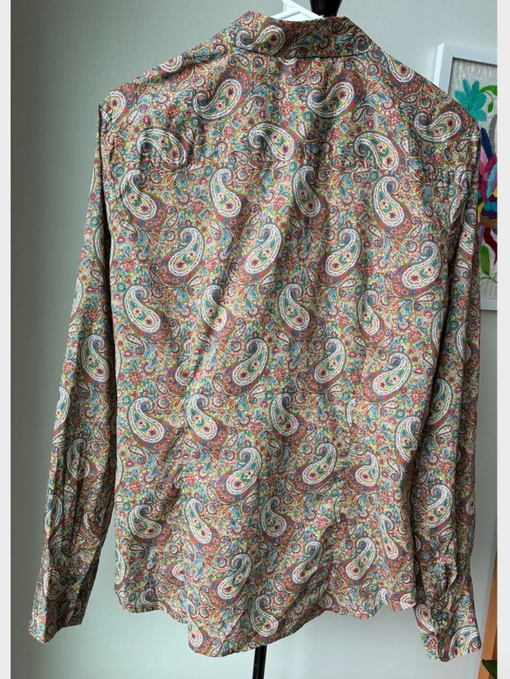 J. Crew Slim Perfect Shirt in Liberty Lee Manor Paisley - Size 8